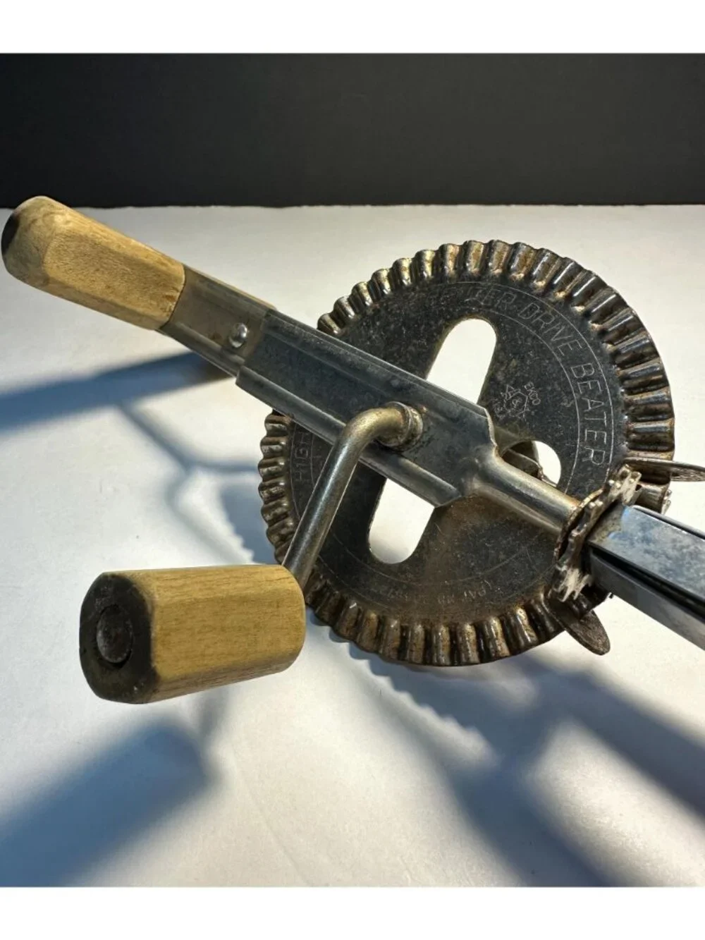ECKO Egg Beater A & J Super Center Drive Hand Mixer Rustic Kitchen Baking Tool